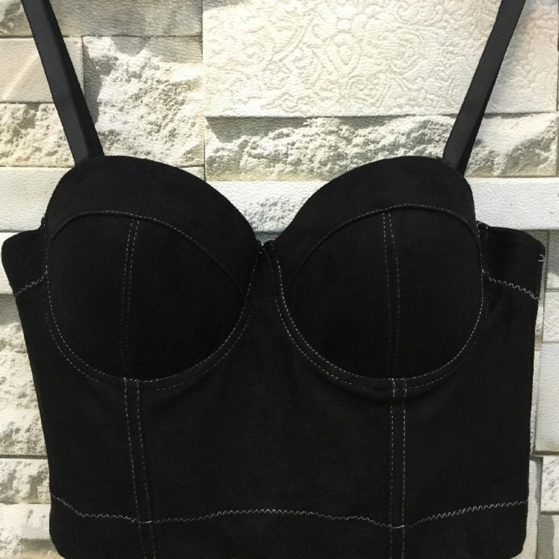 

Velvet Vest Short Cropped Corset Bra
