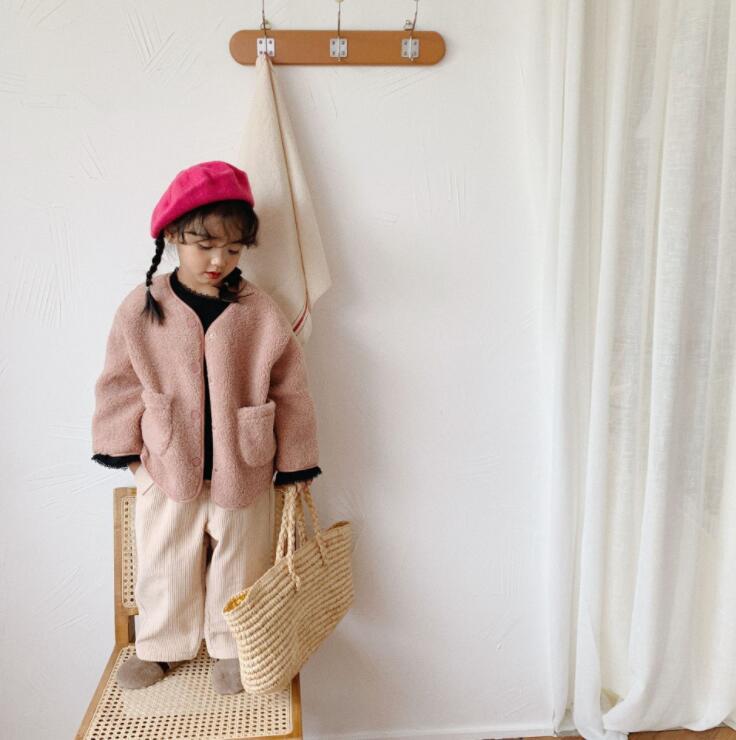 

2020 New Arrival Girls Coat Thicken Cotton Full Sleeve Fashion Girls Jacket 1-6 years QL790, Khaki