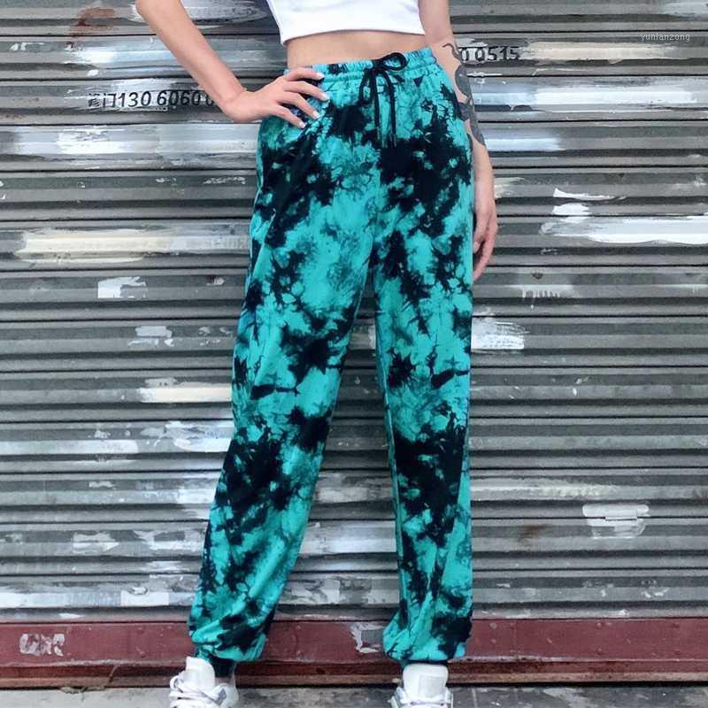

Blue Tie Dye Joggers 2020 New Fashion Sweat Pants Women Legging Sport Female Gym Workout Leggings Clothes Drarwstring Waist1, 01