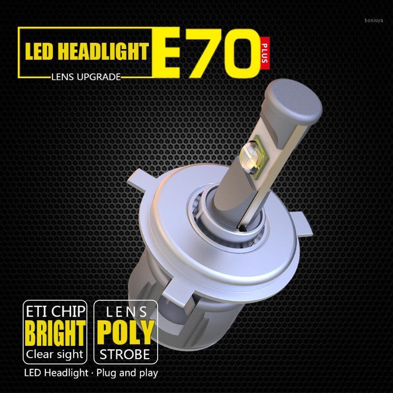

Super bright slim size all in one X70 E70 auto headlight LED 12voltage 60W 6000LM 6000K H7 H4 motorcycle LED headlamp with 6000k1
