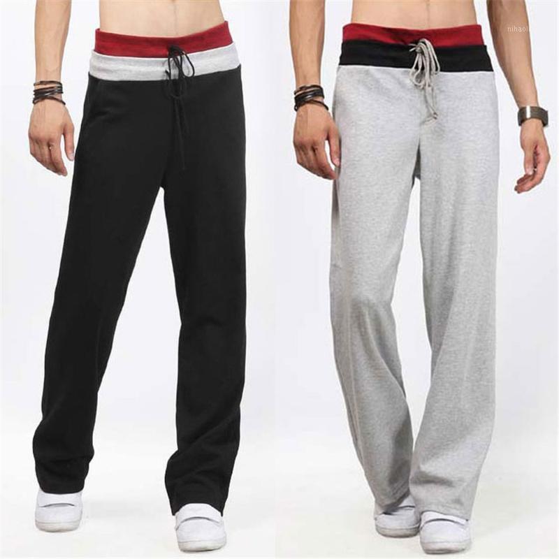 

New 2017 Mens Male Fashion Loose Straight Pants Joggers Tracksuit Straight Slack Casual Trouser 3 Color Hot Sale plus size1