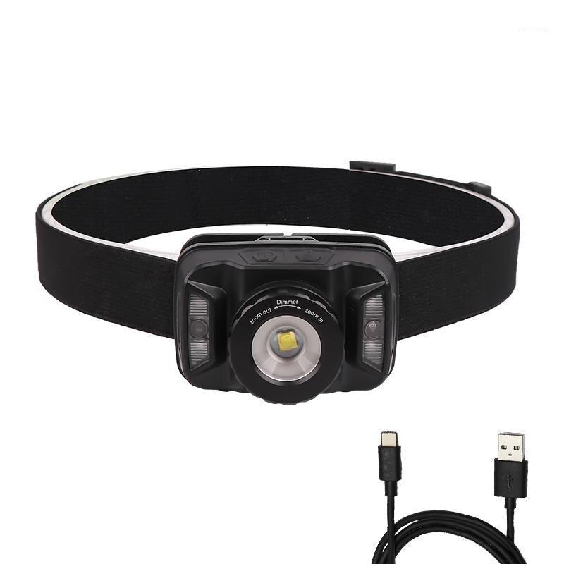 

5W XTE+ Red Light 5 Modes Adjustable USB Charging LED Outdoor Sports Headlamp with Sensor Switch1