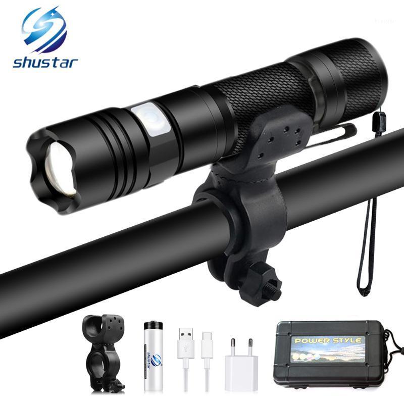 

Super Bright Bicycle light 5 lighting modes Tactical LED Bike Chargeable riding Torch Support zoom Cycling lighting1