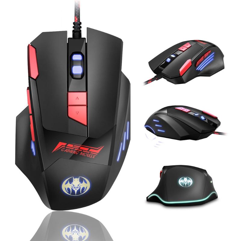 

BLOODBAT GM18 Wired Gaming Mouse Ergonomic Design 6800DPI 7Gears Optical Desktop Office Entertainment Laptop Silent Keys Mice