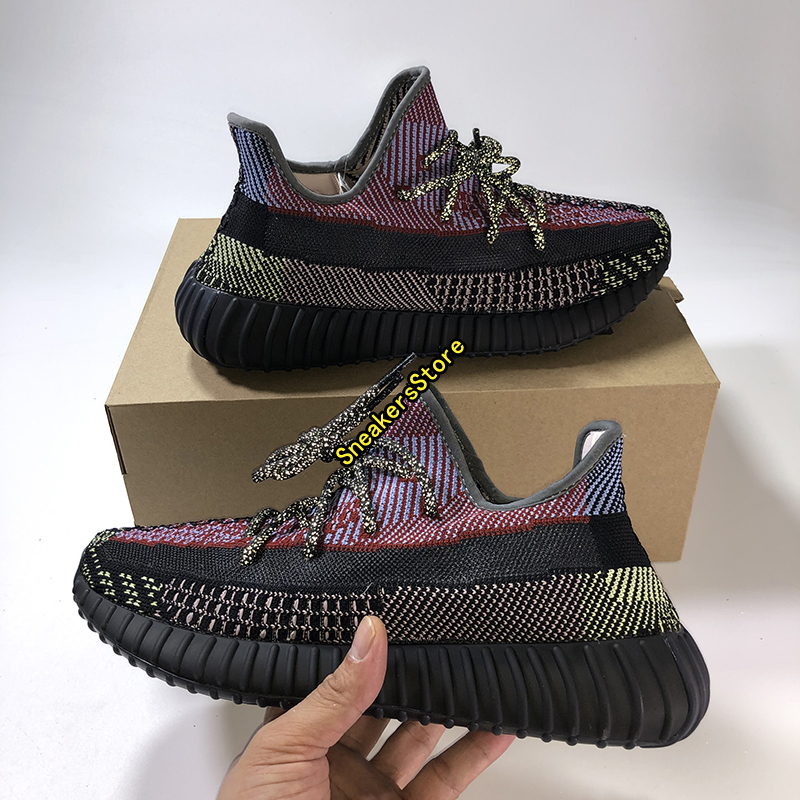 

2021 Kanye Running Shoes Asriel Israfi Zyon Cloud Tail Light Black Non Reflective Clay Cream Bred Zebra Men Women Sneaker Sport With Box, #33 yeezreel reflective