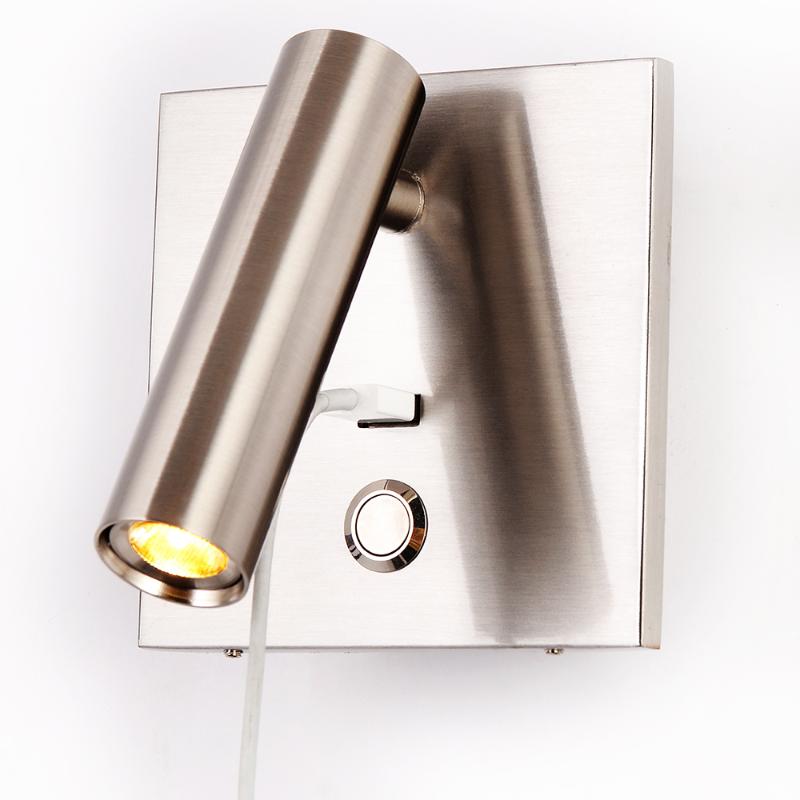 

Hartisan Embedded Led Wall Lights Modern Attic Decorative 5V 2A USB Charging Plug In Sconce For Bedroom Hotel Home Wall Lamp
