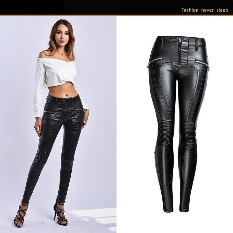 Women Patchwork Pants Stylish Solid Side Tassel High Waist Zip Skinny Slim Pencil Pants Long Bottoms Nightclub Prom Party Trousers Clubwear