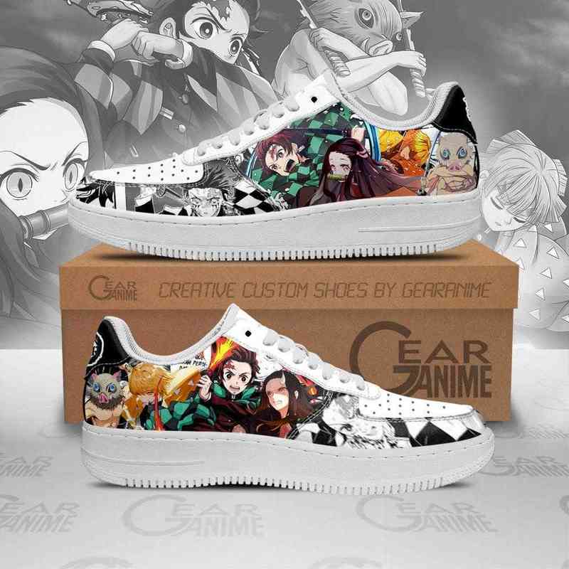

Diy Anime Fan Sneakers Shoes Boots Demon Slayer Air Mixed Manga Style Mens Trainers Breathable Mesh Athletic Road Running nastics, Others