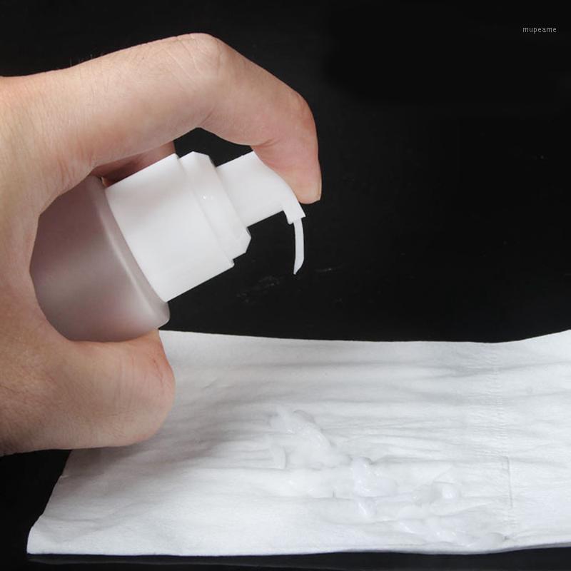 

120ml Clear Frosted Serum Bottle with White Lotion/Spray Pump1