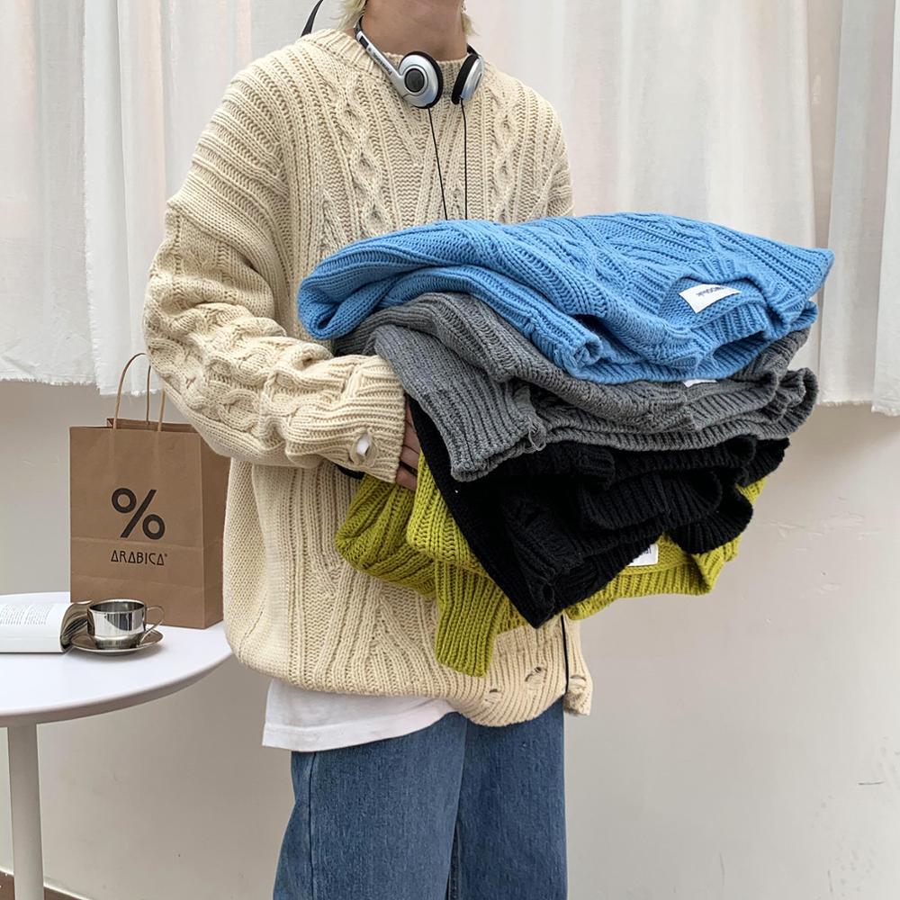 

2021 The New Male Autumn Soft and Comfy Warm Thick Cool Sweater 9ivg, Blue