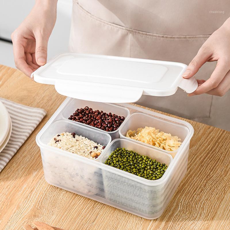 

Kitchen Plastic Storage Box Fresh-Keeping Tank Refrigerator Fruit Vegetable Divided Crisper Kitchen Storage Containers With Lid1