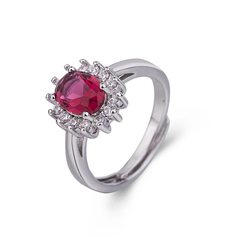 

Luxury Fashion Created Ruby Rings 100% Real 925 Sterling Silver Jewelry For Women Charms Party Accessories