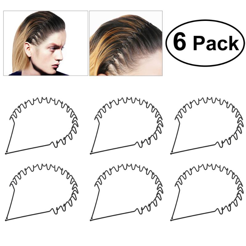 

TINKSKY 6Pcs Portable Fashion Unique Cool Chic Wave Headbands Hair Hoops Hair Bands