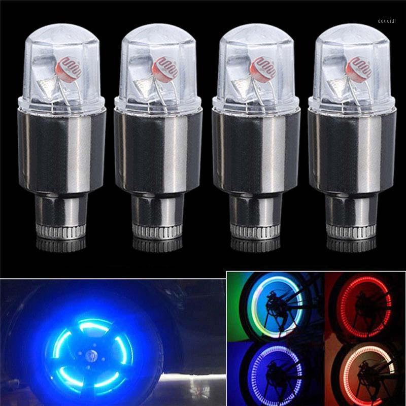 

2-4pcs LED Tire Stem Caps Neon Light Auto Accessories Bike Bicycle Car Auto Stem Caps Neon Light waterproof blue red1