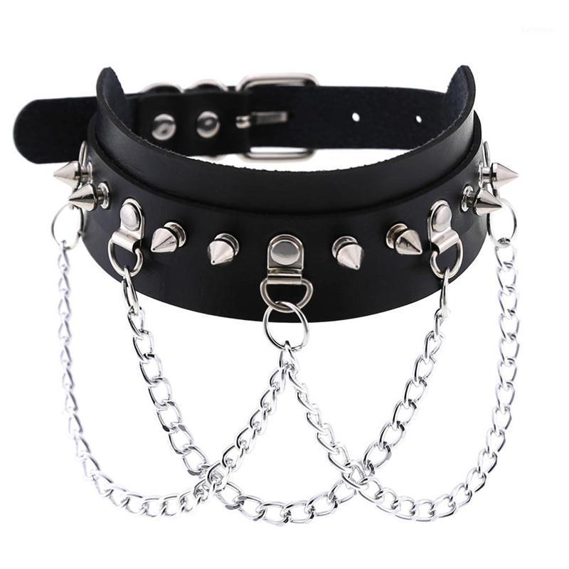 

Harajuku Punk Choker Chain Collar Sexy Goth Metal Chain Choker Necklace1