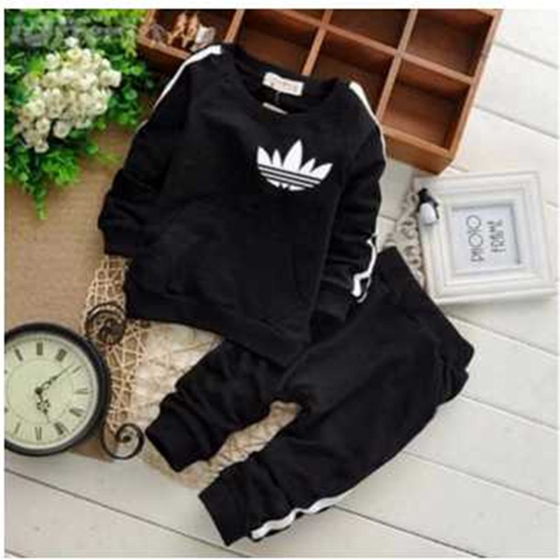 

Baby Boy Clothes Suits Causal Girls Boys Sets Children Suits 2 Pieces Sweatshirts Sports Pants Kids Set Sweatshirts+Sports Spring Children's Dresses Long Sleeve, Black