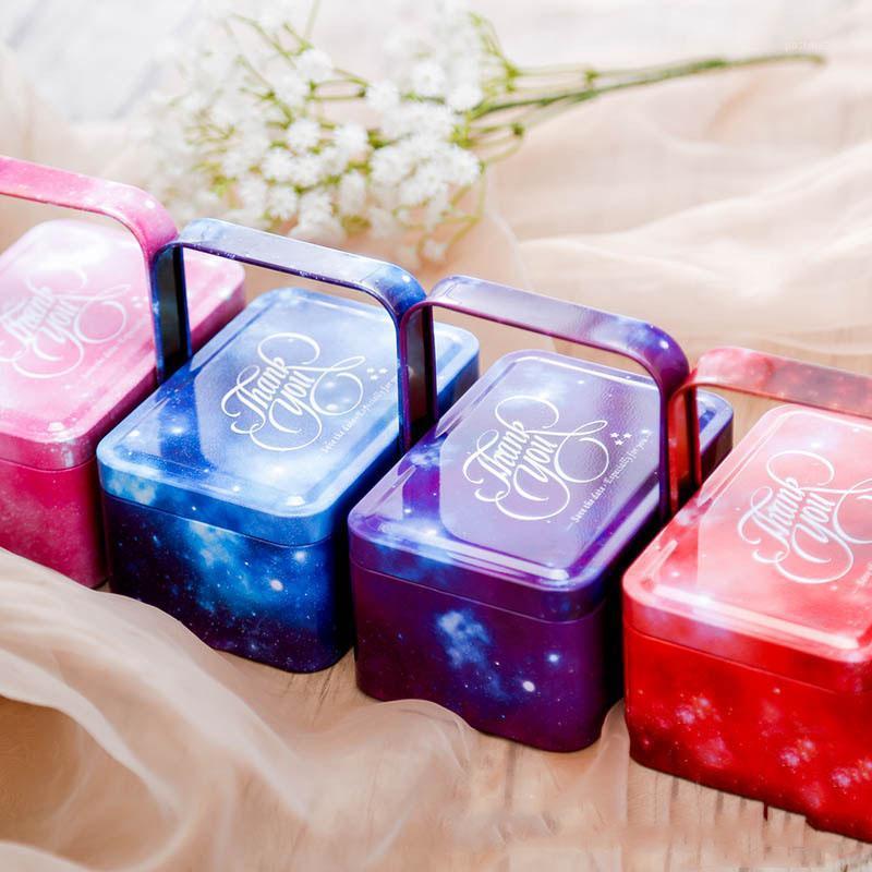 

Wedding Box Iron Candy Box Wedding Gift Baby Birth Gift Star Sky Hand Held Biscuit1