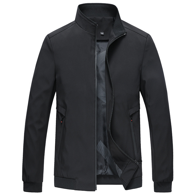 

Fall Spring Casual, Solid Color Sports Fine Men's Bomber Jackets Thin Coat Cfog, Navy blue