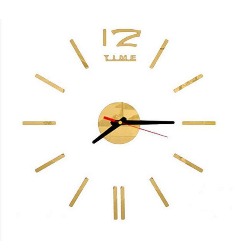 

relogio parede wall clock modern design DIY Large Number Wall Clock 3D Mirror Home Office Art Decoration duvar saati