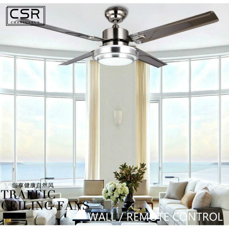 

Ceiling Fan Lights Fans Lighting Dining Living Room Bedroom Modern LED Fan Lamps Wall / Remote Control Stainless Steel Lamp1