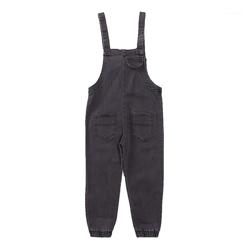 

Kids Denim Overalls For Girls Jumpsuits Spring Autumn Summer Children Jeans Pants Brand Girls Trousers 4 5 6 7 8 9 10 11 12Years1, Gray