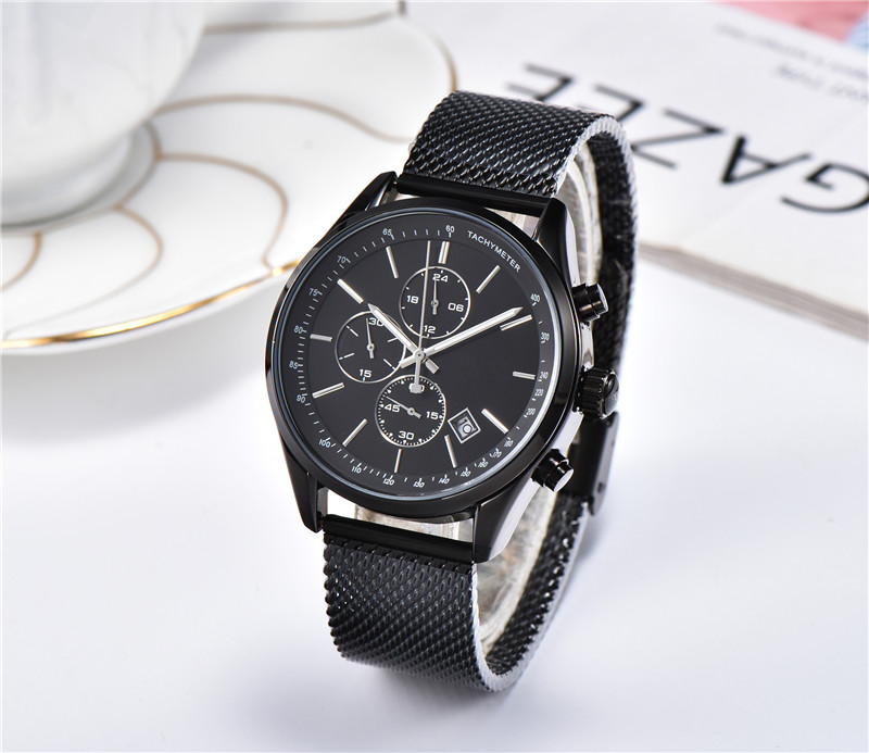 

Top quality men's watch boss quartz watch casual fashion men's watch stainless steel strap all functions can work normally