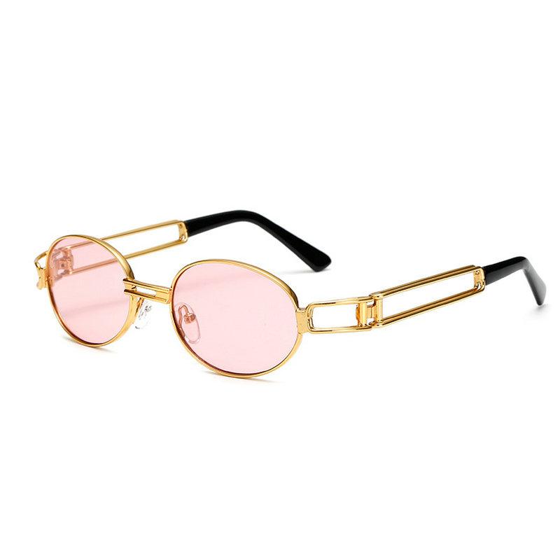 

MINCL/Vintage Designer Fashion Sunglasses Oval Frame UV Protection Ocean film sunglasses Retro punk FML