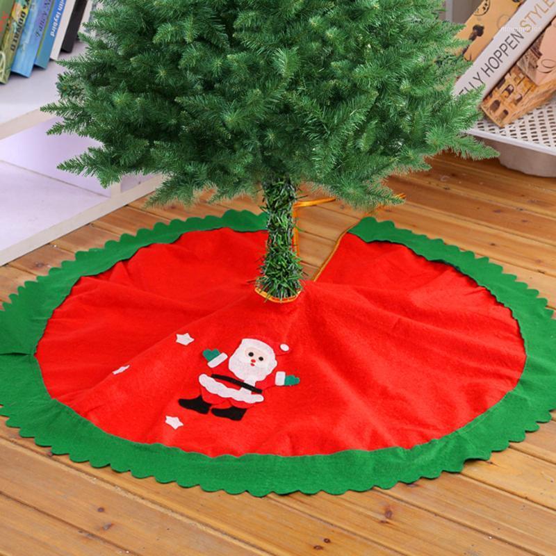 

60/90cm Santa Claus Christmas Tree Skirt Xmas Holiday Decoration Ornament Home Party Tree Skirt Mat Apron New year Decorations1