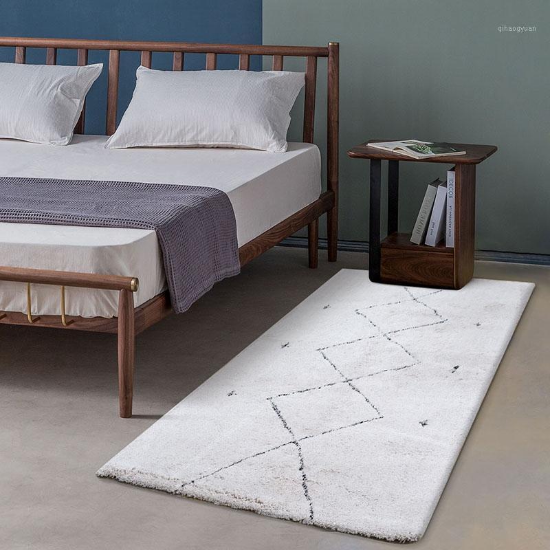 

Morocco style long size bedside carpet in beige color for stairway , corridor mat,home decoration geometric pattern runner rug1, 01as picture