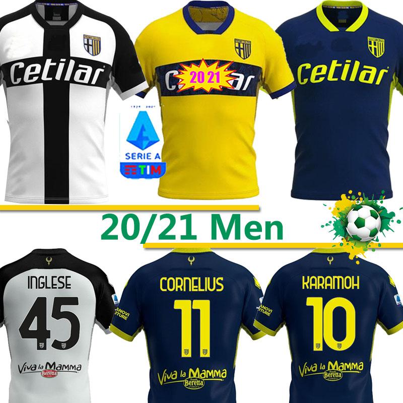 

Parma Calcio soccer jersey home away third Darmian Gervinho Inglese Kuco Karamoh Cornelius jerseys uomini uniforms Football shir