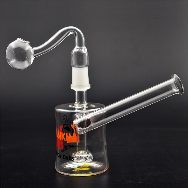 

Dhl free Glass Bong Water Pipes Bongs Heady Dab Rigs Small Bubbler Hookahs Beaker Bong with glass oil burner pipe 14mm joint