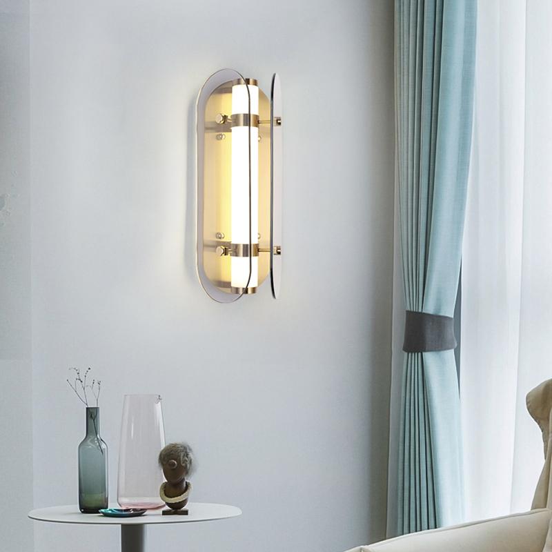 

Light luxury creative bedroom bedside living room wall lamp Nordic living room study corridor balcony corridor LED wall lamp