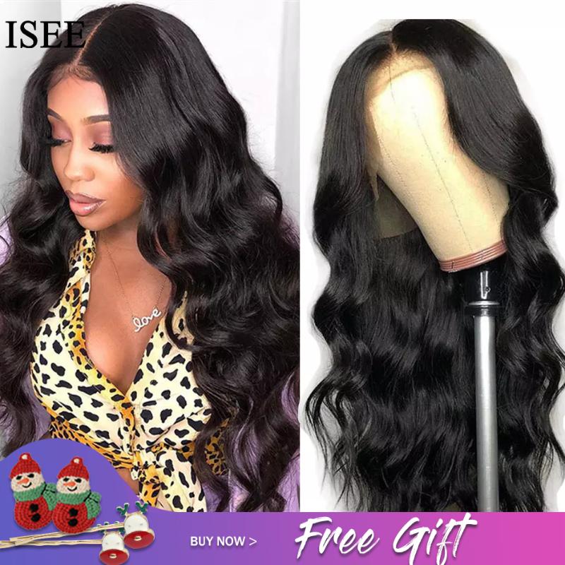 

Body Wave 4x4 Lace Closure Wigs For Women Peruvian Body Wave Human Hair Wigs 180% Density ISEE HAIR Lace Closure Human, 4x4 lace closure wig