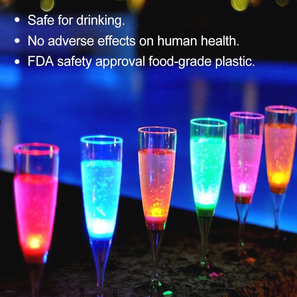

Water LED Wine Champagne Beer Wine Cup Flute Glasses Water Liquid Activated Flashing Light-up Cups Festival Party Drinkware XD23088