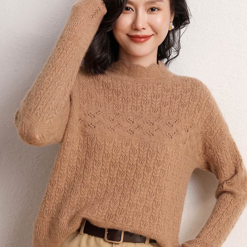 

New 2020 fashions high elastic solid women's sweater mesh 100% cashmere pullovers, Kaqi