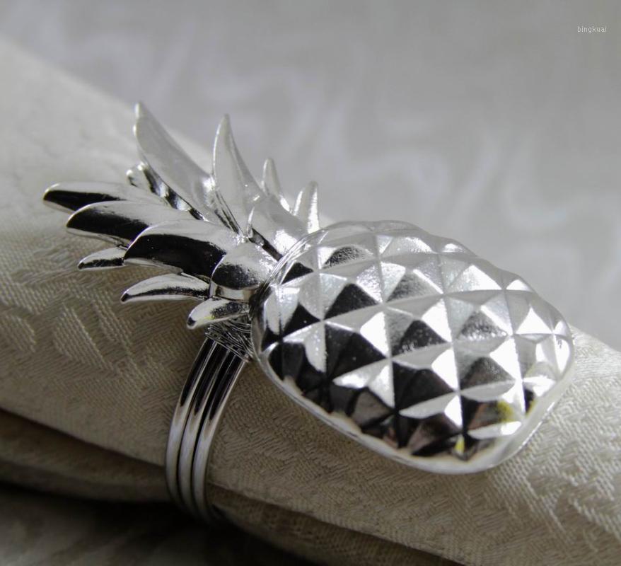 

metal napkin ring pineapple shape napkin holder for wedding decoration gold silver 24 pcs free shipping1