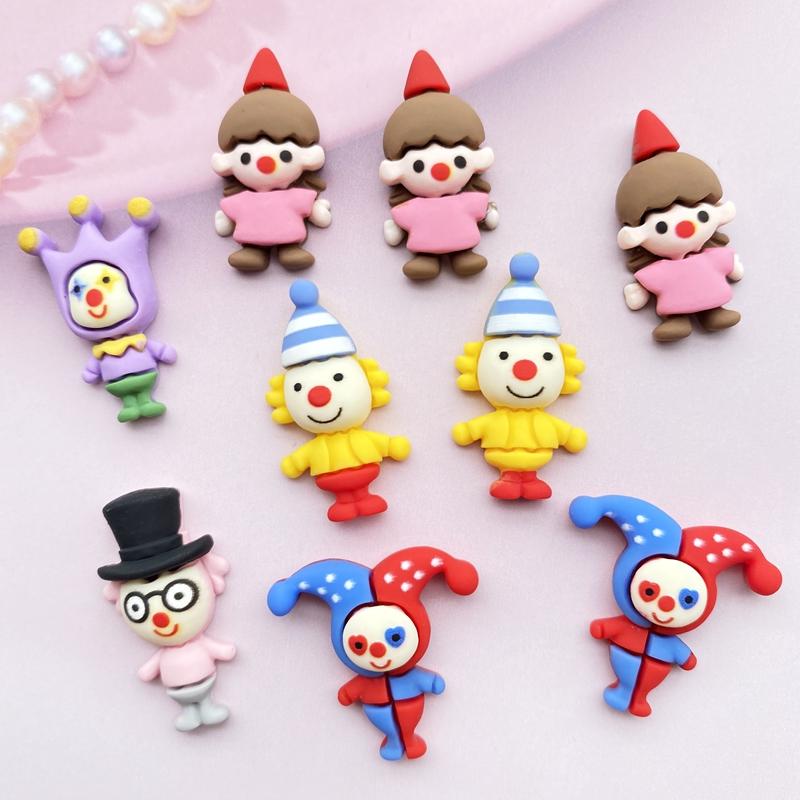 

10/20Pcs Kawaii Mixed Cute Clown Flat Back Resin Cabochons Scrapbooking DIY Jewelry Craft Decoration Accessorie F66
