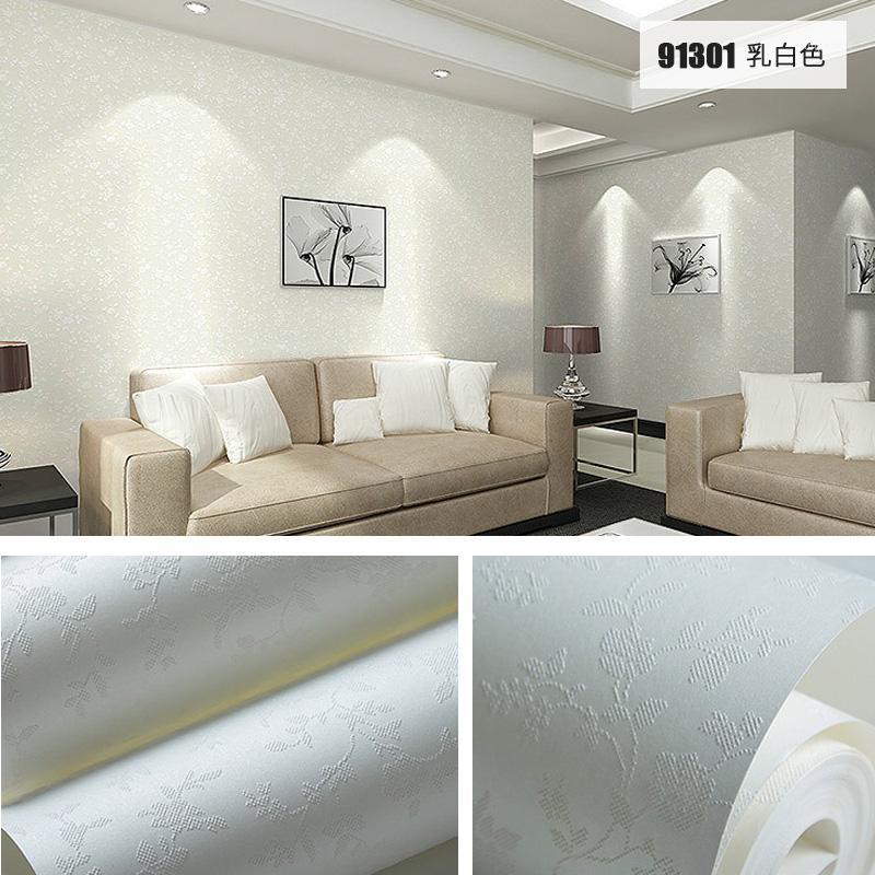 

Thickened pastoral Solid color flower non woven wallpaper living room bedroom TV background wall wallpapers Y401, 91304