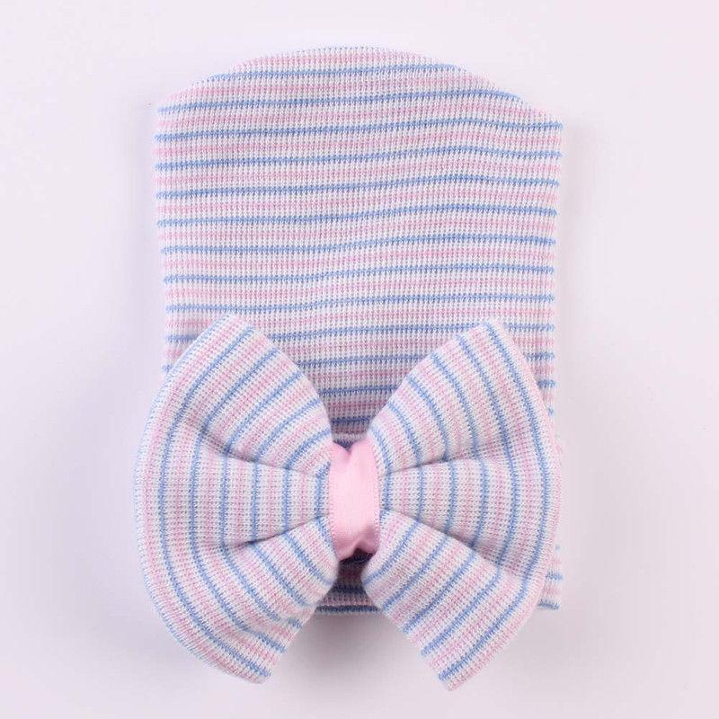 

Cute Baby Newborn Girl Infant Toddler Bowknot Beanie Cute Hat Cap Comfy1, White