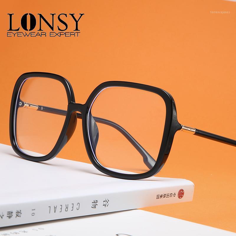 

Sunglasses LONSY Fashion Square Oversized Anti Blue Light Prescription Myopia Glasses Women Vintage Big Frame Eyeglasses Customized Eyewear1
