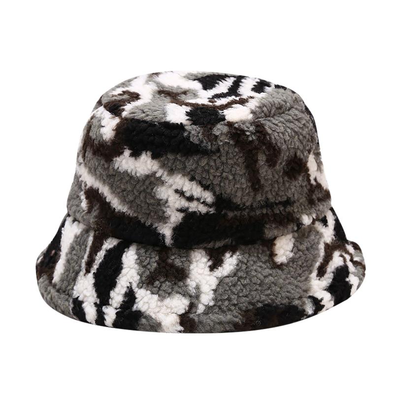 

Unisex Cotton Hats Bucket Women Men Tie Dye Winter Warm Camouflage Thermal Plush Hat Outdoor Fisherman Hat 2020 New #T2G, Green