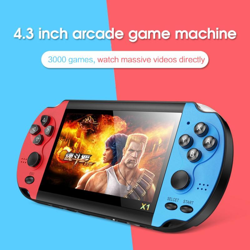 

4.3-inch Game Console Nostalgic Dual-Shake Game Console 8G Built-in 10,000 Games 3D Surround Sound Classic Con For Kid Gift