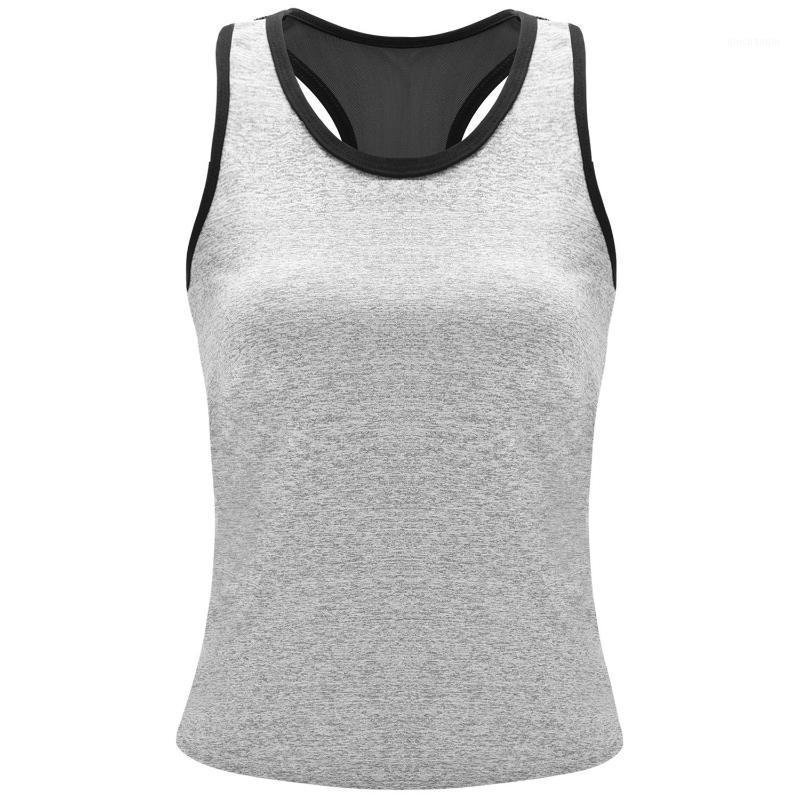 

Women Sports Yoga Tank Tops Dry Quick Yoga Shirts Loose Gym Fitness Sport Sleeveless Vest Singlet For Running Training Grey XL1, Gray