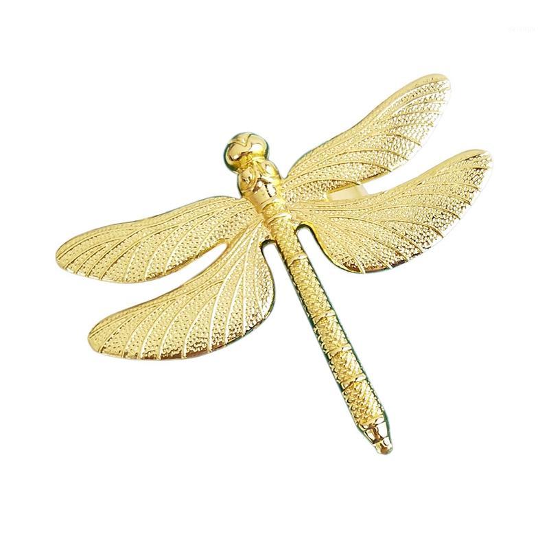 

6PCS Dragonfly Napkin Ring Gold DIY Hotel Wedding Banquet Table Display Metal Napkin Buckle Christmas Decoration1