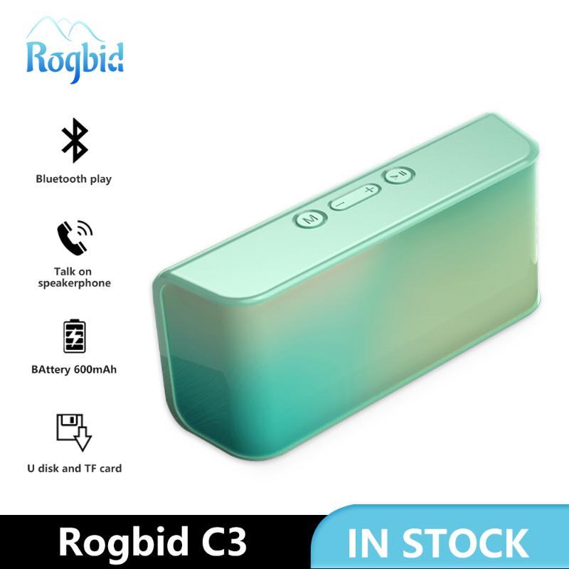 

Rogbid C3 Wireless Bluetooth Speaker Outdoor Portable Speakers Sports Rechargeable Battery AUX TF FM Radio computer speaker