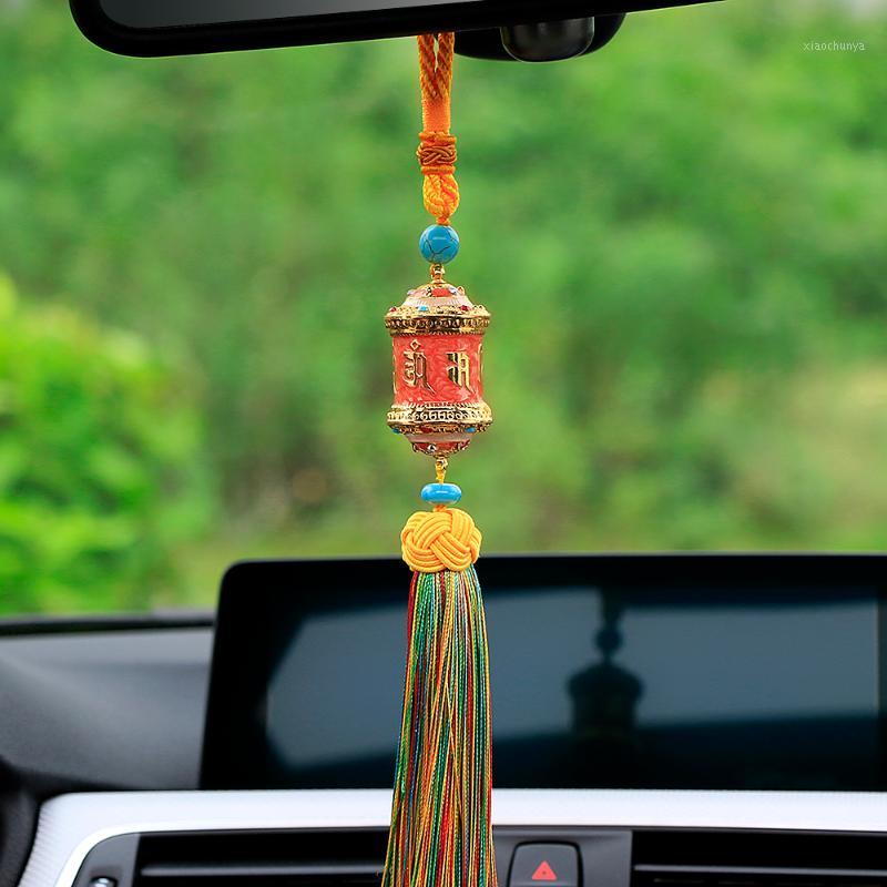 

Car Pendant Buddhist Tibetan Prayer Wheel With Tassel Auto Interior Rearview Mirrorr Decoration Hanging Ornaments Accessories1