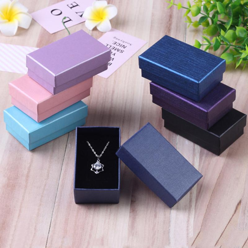 

10pcs Kraft Jewelry Packaging Box Ring Earring Necklace Sets Gift Box Pendant Jewelry Storage Organizer Display Tray