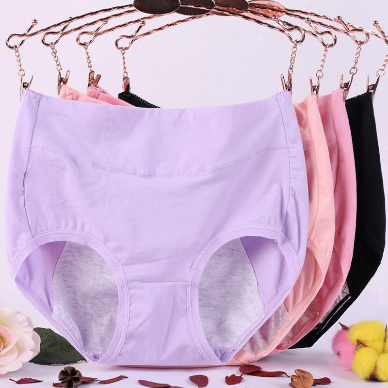 

Women Panties Underwear Physiological Menstrual Women Cotton Breathable Period Leak Proof Mid Rise Plus Size Warm Female Briefs