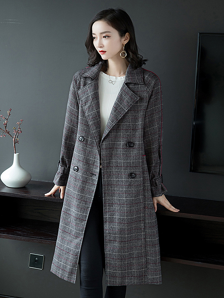 

Blouse Spring 2020 New Temperature Mode Long Term Paragraph Ladies Jacket Jungle Chess Comfortable Women's Coats 1vny, Photo color