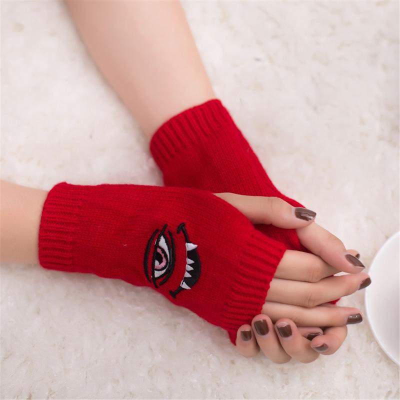 

Fingerless Women's Winter Gloves For Men Girl Knitted Arm Keep Warm Gloves Soft Mitten Without Fingers Female